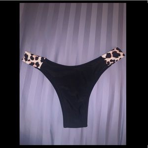 Cheeky Black Cheetah Accent Bikini Bottoms